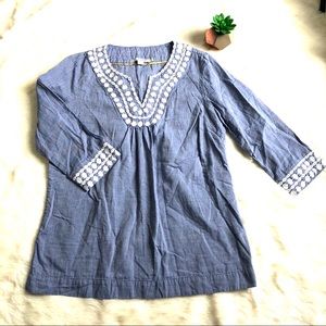 Boden Hotchpotch Light Blue Top